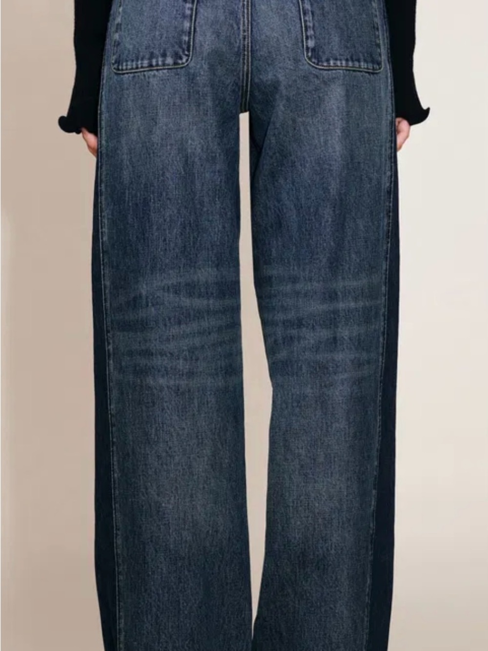 NWT- FABRIQUE Mia Two Tone Panel Jeans Denim - Picture 13 of 15